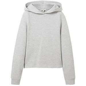 Tom Tailor Denim Dames Basic Hoodie, 32510-basic Licht Grijs Melange, L