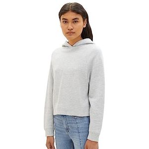 TOM TAILOR Denim Sweatshirt voor dames, 32510 - Basic Light Grey Melange, L