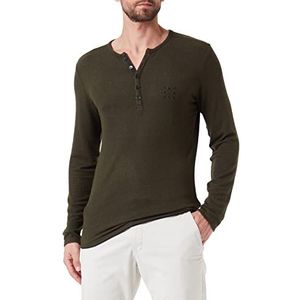 Key Largo Heren Target Button Sweatshirt, olijf melk. (1523), 3XL