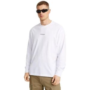 G-star Center Chest Boxy T-shirt Met Lange Mouwen Wit M Man
