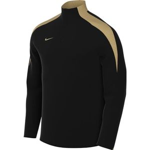 Nike Heren Top M Nk Df Strk Dril Top, Zwart/Jersey Goud/Metallic Gold, FN2403-011, XL