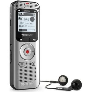 Philips VoiceTracer DVT2015 Digitale dicteerapparaat, audiorecorder, stereo MP3, 8 GB met cloud-spraakherkenning