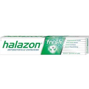 halazon® Fresh Tandpasta (75 ml) voor extra frisse adem/frisheid voor optimale mondhygiëne en verzorgd tandvlees, flourid mint tandpasta