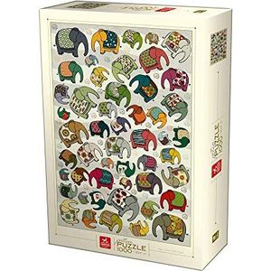Deico Games Puzzle 5947502875437/PA 01 D-Toys 1000 stuks patroon puzzel olifanten, meerkleurig
