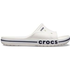 Crocs - Bayaband Slide - Unisex - Wit/Navy - Teenslippers