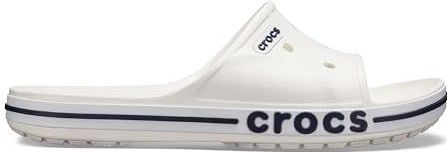 Crocs - Bayaband Slide - Unisex - Wit/Navy - Teenslippers