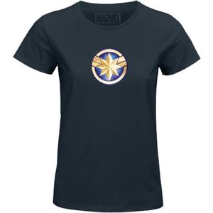 Marvel ""The Logo"" WOMAVLSTS015 T-shirt voor dames, marineblauw, maat S, Marine., S
