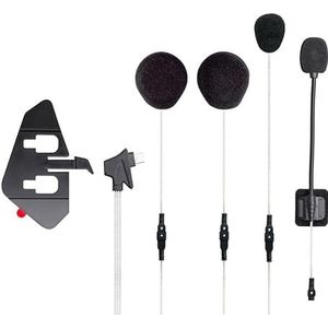 Midland - Complete set voor tweede hoofdtelefoon C1439.02, compatibel met BT Mini, RCF-luidsprekers, dubbele microfoon, aansluiting en bevestigingssysteem, ECE 22.06 goedgekeurd