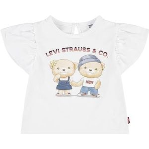Levi's Baby Meisjes Lvg Beer Bubble SLV Top 1ej340 T-shirt, Helder Wit, 3 Maanden