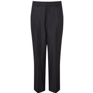 Seidensticker - Studio - Chino - Zwart - Lange Broek - Uni - Laine Mélangée