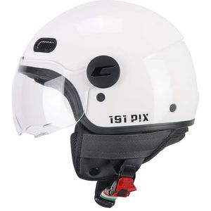 Jethelm - 191 PIX - Compact - Lichtgewicht - Bruine Eco-Lederen Details