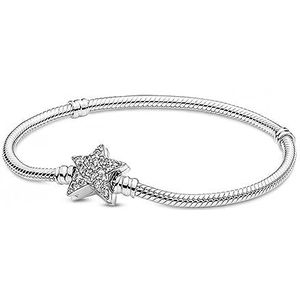 PANDORA Armband Timeless ""Sternverschluss"" Silber, Zirkonia 599639C01 18 cm