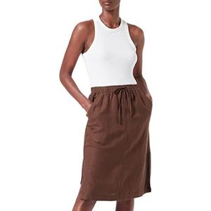 TOM TAILOR Dames linnen rok 1031244, 29521 - Chocolate Brown, 34