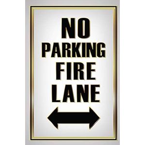 Schatzmix No Parking Fire Lane metalen bord wanddecoratie 20x30 cm tin sign blikken bord, blik, meerkleurig