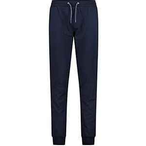 CMP Stretch Fleece Lange Pant Plain Kleur met Manchet, Man, 56, Zwart Blauw