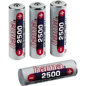Hama NiMH-batterijen 4x AA (Mignon - HR 6) 2500 mAh