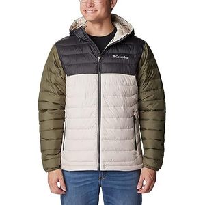 Columbia heren bufferjack Powder Lite jas met capuchon, Donkere steen, haai, steengroen, XXL