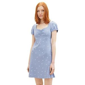 TOM TAILOR Denim Dames 1036598 jurk, 31708-Mid Blue Butterfly Print, XS, 31708 - Mid Blue Butterfly Print, XS