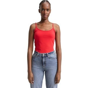TOM TAILOR DENIM - Top - Rood - Spaghettibandjes - Slanke Pasvorm