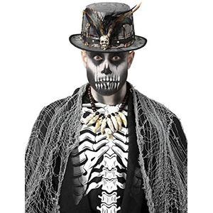 Smiffys 52799 Black Witch Doctor Distressed Top Hat, Unisex Volwassene, One Size
