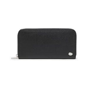 Diesel TOUCHTURE Continental Zip L Wallet, reisaccessoire-portemonnee voor heren, zwart, eenheidsmaat, Zwart, One Size