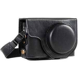 MegaGear MG1258 Panasonic Lumix DC-TZ95, DC-TZ90 Ever Ready lederen camera-case met draagriem - zwart