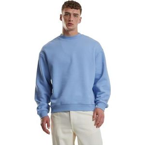 Urban Classics Fluffy Crewneck Herensweater met ronde hals, oversized fit, maten S-5XL, Powderblue, 3XL