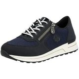 Rieker N1411 Veterschoenen voor dames, blauw, 38 EU breed, blauw, 38 EU Breed