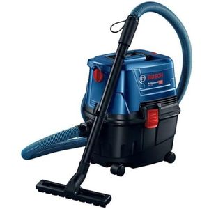 Bosch Professional Nat-/droogzuiger GAS 15 (1.100 Watt, incl. 1x 3m slang, buizen (2 stuks), vloerzuigmond set, spruitstuk, in doos)