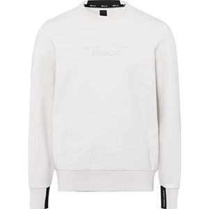 BRAX Heren Style Lennox LAB TECH Cotton Sweat modern sweatshirt pullover, Broken White, XS