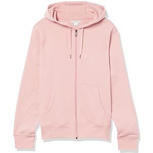 Amazon Essentials Men's Fleecetrui met volledige ritssluiting en capuchon (verkrijgbaar in grote en lange maten), Roze, XS