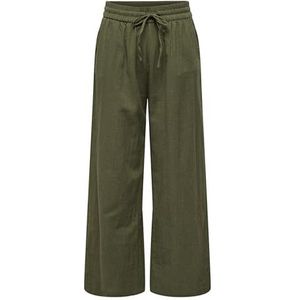 Onltizana Cotton Loose Pants WVN, groen, M