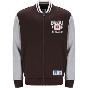 Russell Athletic E36352-SN-562 TY-FLEECE BOMBER JACKET Herenjas SEAL BROWN Maat S