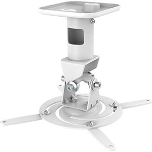 myWall H16-1WMSL plafondbeugel voor projector, maximale belasting 15 kg, plafondafstand 215 mm, mat wit