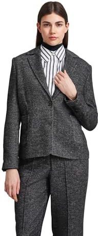 Zwart - Blazer - Fijne Wolmix - Reverskraag - Lange Mouwen