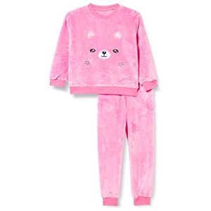 EULLA Meisjespyjama, nachtkleding, tweedelige pyjamas, rozerood, 110 cm