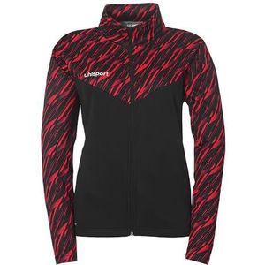 uhlsport Voetbal Progressive 28 Poly damesjack trainingsjack sportjack sweatshirt zonder capuchon met opstaande kraag en zakken met ritssluiting - getailleerde snit