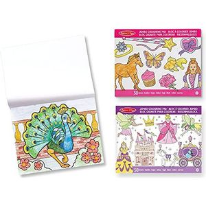 Melissa & Doug - Bundel met 3 jumbo kleurblokken - Prinsessen & Feeën, Dieren en Roze