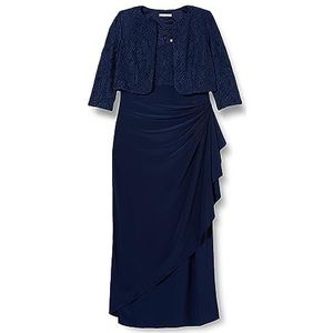 Gina Bacconi Dames Maxi Lace Bolero Jurk met Jas Cocktail, marineblauw, 40