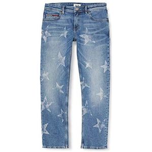 Tommy Jeans Dames Straight Cropped Lana Stpt Jeans, blauw (Star Print 911), 32W