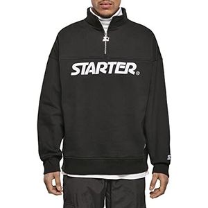 STARTER BLACK LABEL Heren Starter Heavy Color Block Troyer Pullover, zwart, XL