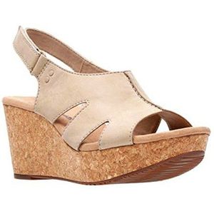 Clarks Annadel Bari Platform voor dames, VS, Zand Nubuck, 37 EU
