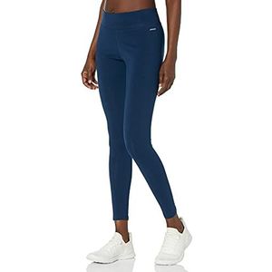 Jockey Women's Active Cotton Stretch Wide Waistband Ankle Leggings, Dark Navy, 1X