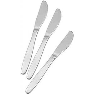 Fackelmann menumes Nirosta Arlberg 18,5 cm 3 stuks van roestvrij staal, zilver, 18,5 x 2 x 1,1 cm, 3 stuks