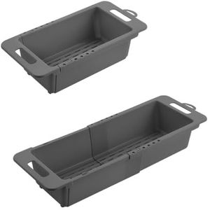 Metaltex - DrainFlex - Vergiet voor Gootsteen - Uittrekbare Zeefmand - van 35 tot 52 cm