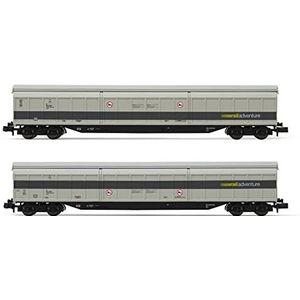 RailAdventure, 2-unit pack 4-assige schuifwandwagens, grijze kleurstelling, ep. VI