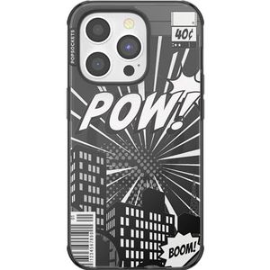 PopSockets: PopCase (voor MagSafe) - Telefoonhoesje voor iPhone 14 Pro met een herpositioneerbare PopGrip Slide Phone Stand en Grip met een verwisselbare top, SPIDERMAN - Stripboek