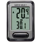 Cateye Velo 7 Accountkilometers, volwassen unisex, zwarte, unieke maat