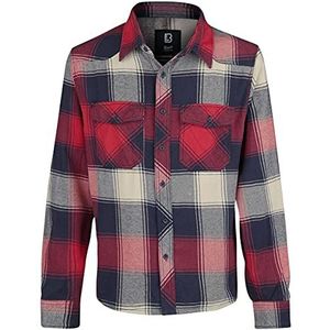 Brandit Checkshirt voor heren, rood, M