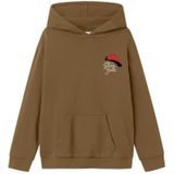 Name It - Nkmnopal Ls Nreg Sweat - Sweatshirt - Wit - Capuchon - Lange Mouwen